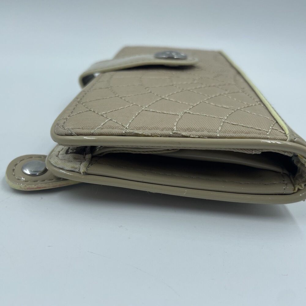 Vera Bradley tan khaki CAFE WALLET fold w/ coin - Picture 4 of 15